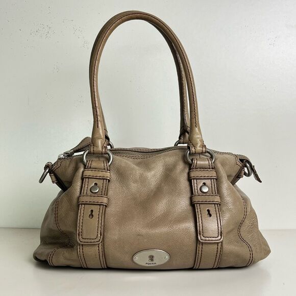 Fossil Tan Leather Satchel - Picture 2 of 15